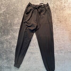 Rachel Zoe Womens Black Jogger Pants XS Drawstring Ankle Zip Lounge